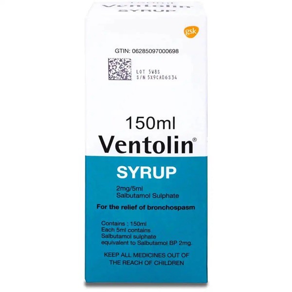 Ventolin Syrup 2mg/5ml 150ml