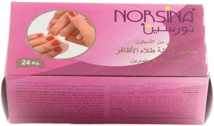 مناديل مزيل طلاء الأظافر نوراسينا 24 منديل