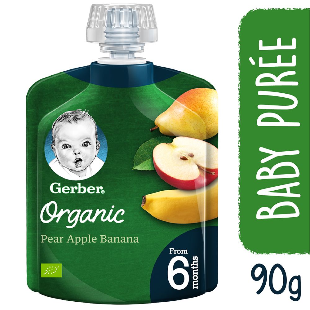 Gerber Organic Pear Apple Banana 90g