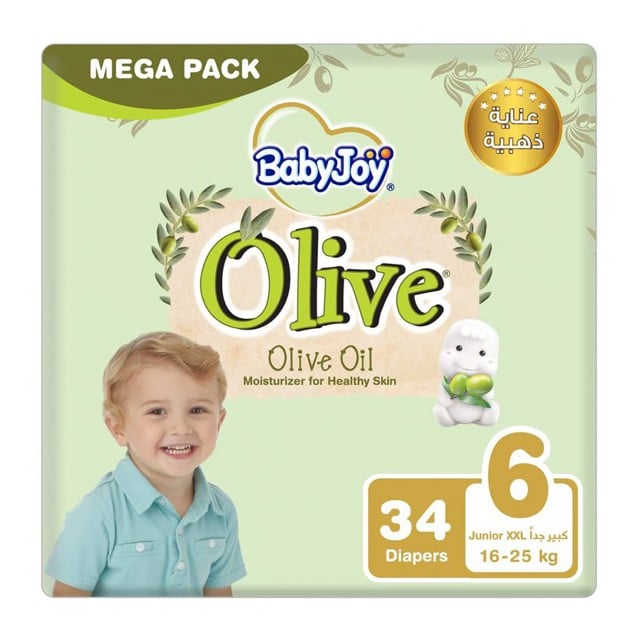 BabyJoy Olive Diapers Size 6 XXL Junior Pack 3*34