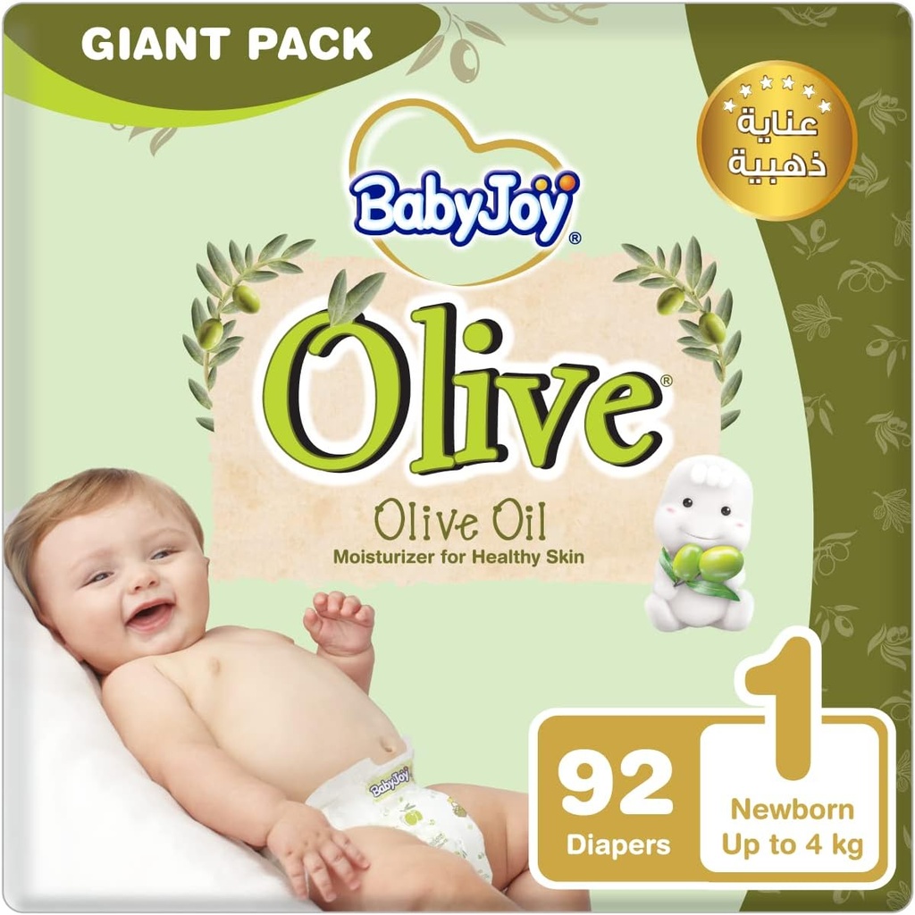 BabyJoy Premium Diapers Size 1 2-5kg Triple Pack 3*92