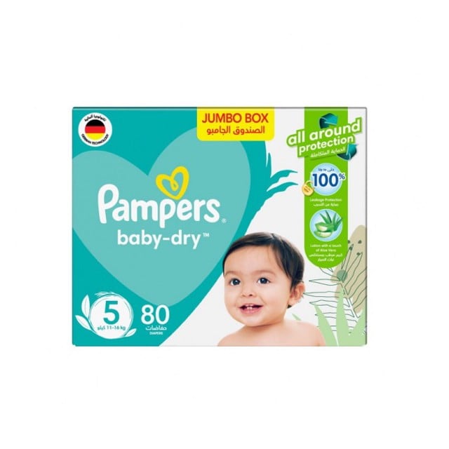 Pampers Baby-Dry Diapers Size 5 11-16kg Economy Pack Box 2*40