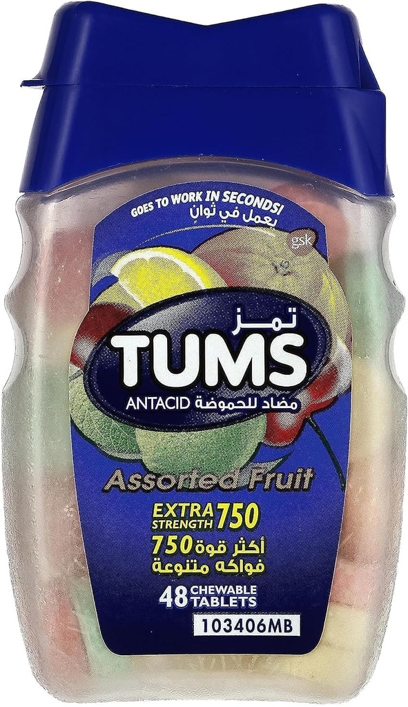 Tums Extra 750mg Chewable Tablets 48