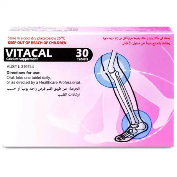 Vitacal calcium supplement 30 tablets