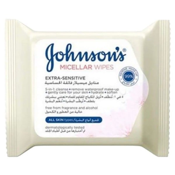 JOHNSONS MICELLAR WIPES ALL SKIN 25WP