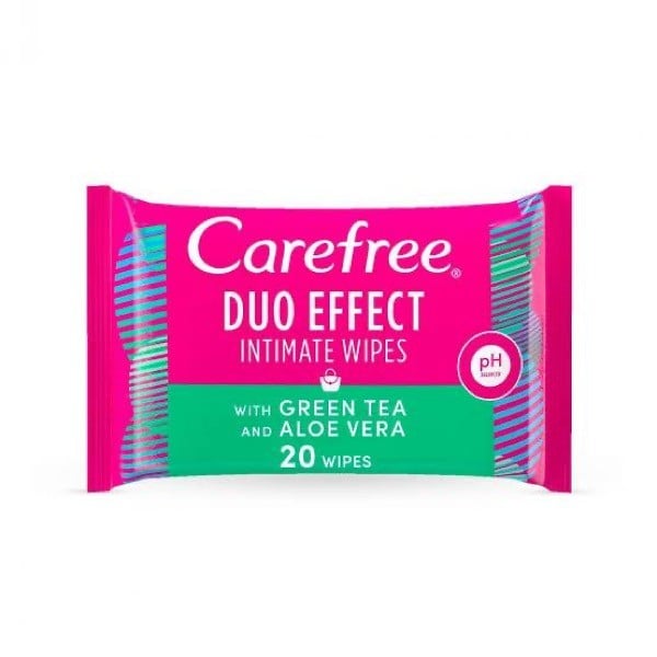 Carefree Duo Effect Intimate Wipes 20w