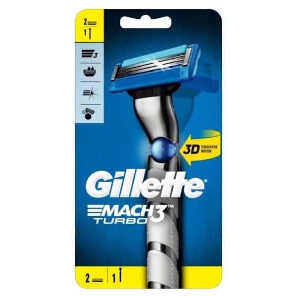 Gillette Mach3 Turbo Razor Blades 2 Blades