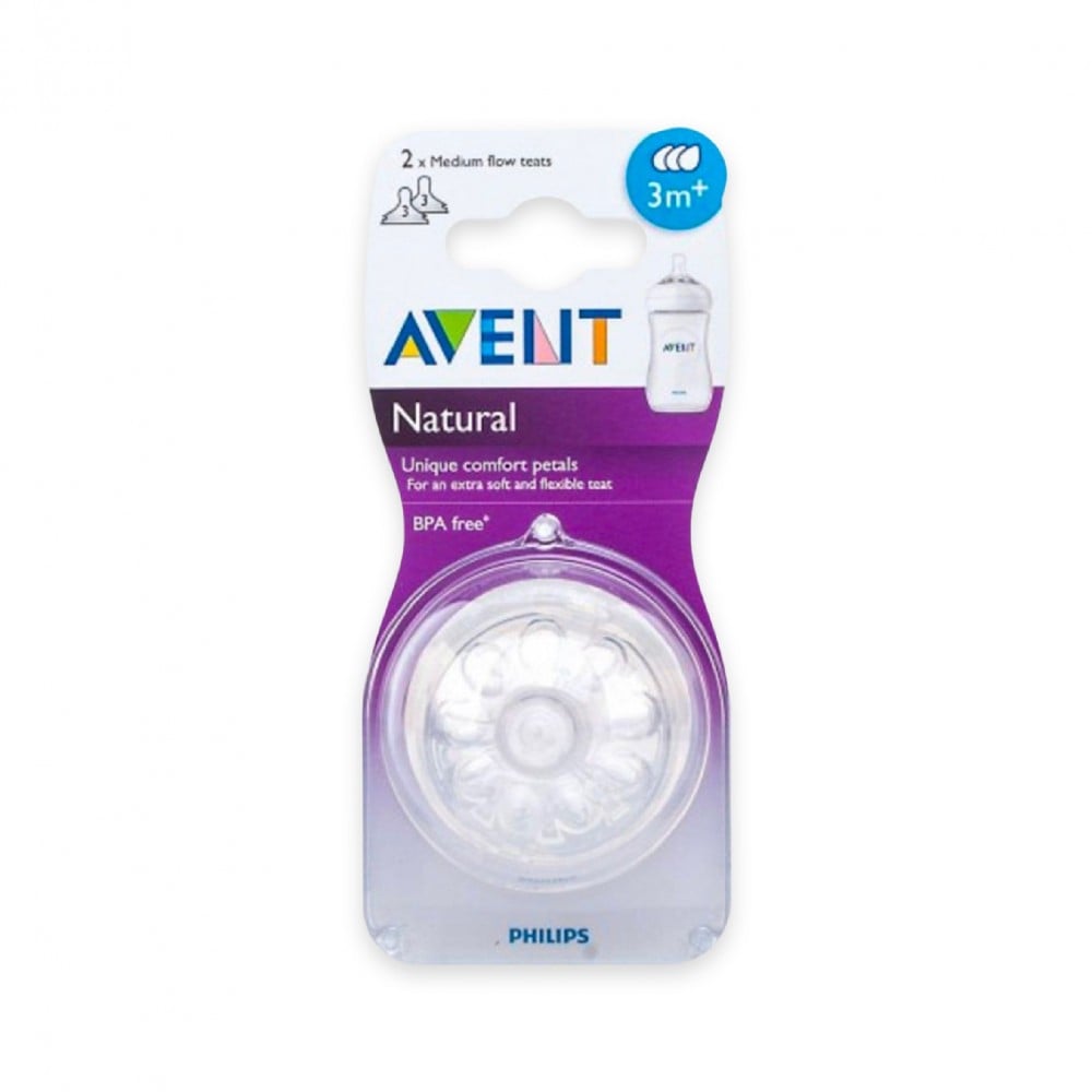 Philips Avent Natural Feeding Teats 3m+ x2