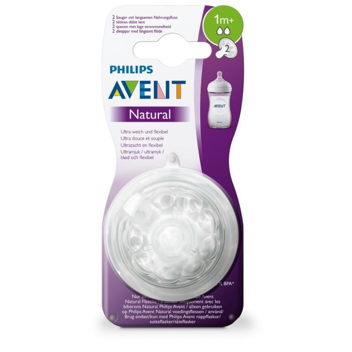 Philips Avent Natural 2.0 Feeding Teats 1m+ x2