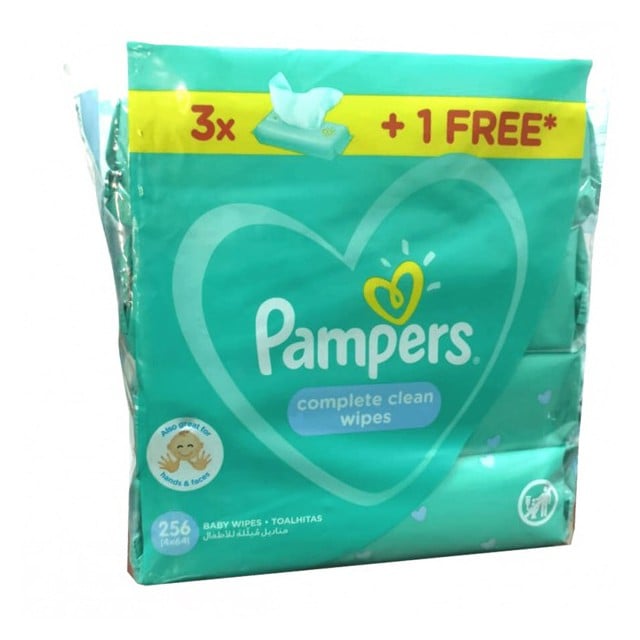 Pampers Complete Clean Wipes 4 Packs