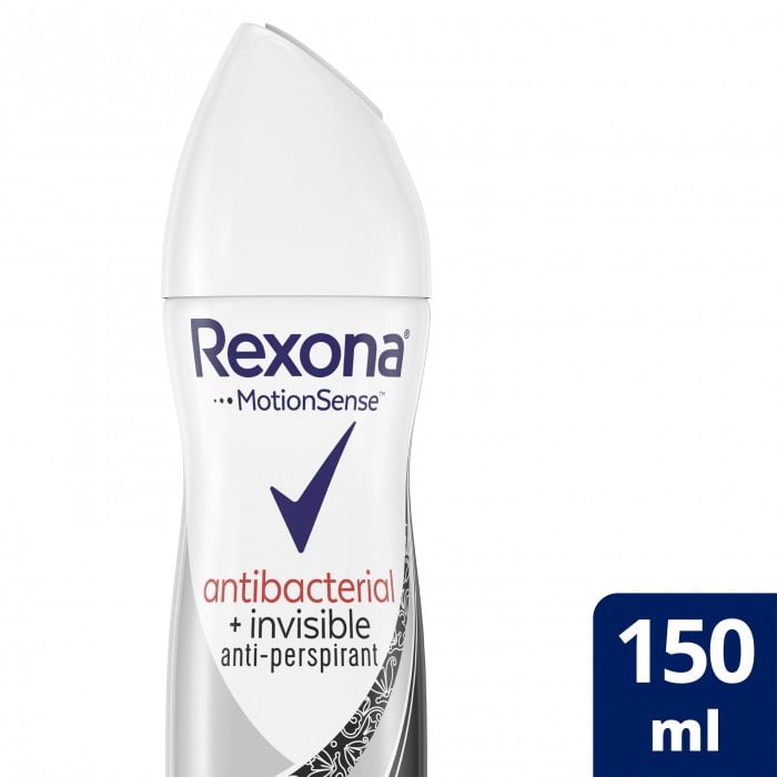 Rexona Antibacterial + Invisible Deodorant Spray 150ml