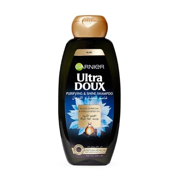 Garnier Ultra Doux Black Charcoal Shampoo 600ml