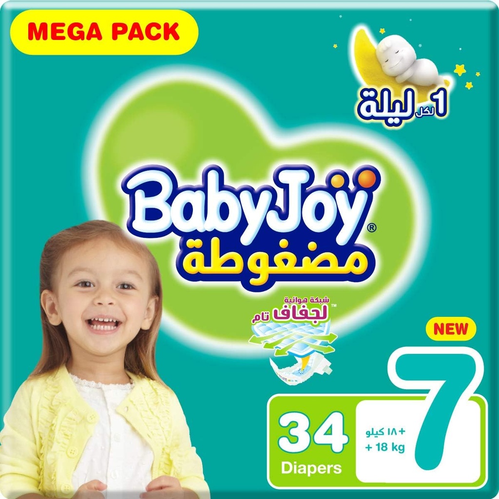 BabyJoy Extra Dry  Diapers Size 7 XXXL Mega Pack 3*34