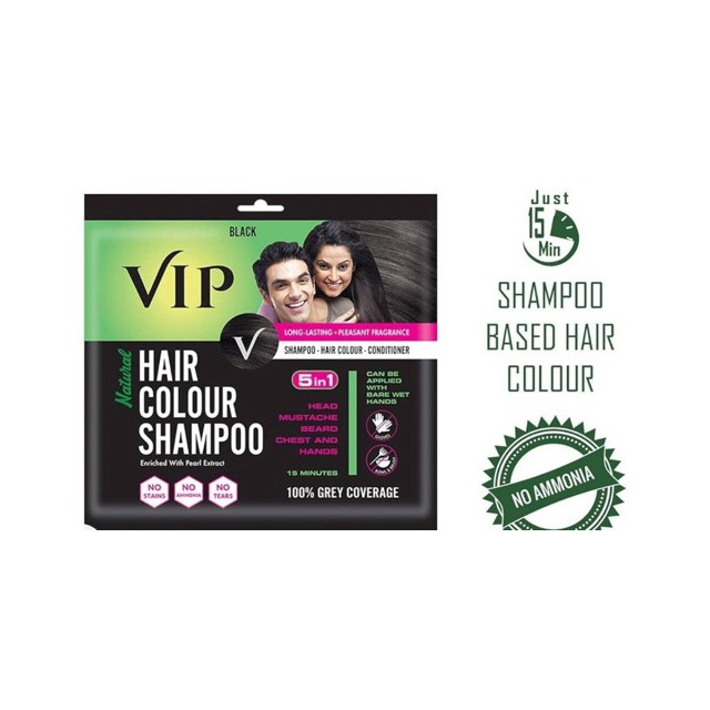 Vip Hair Colour Shampoo Black 40ml