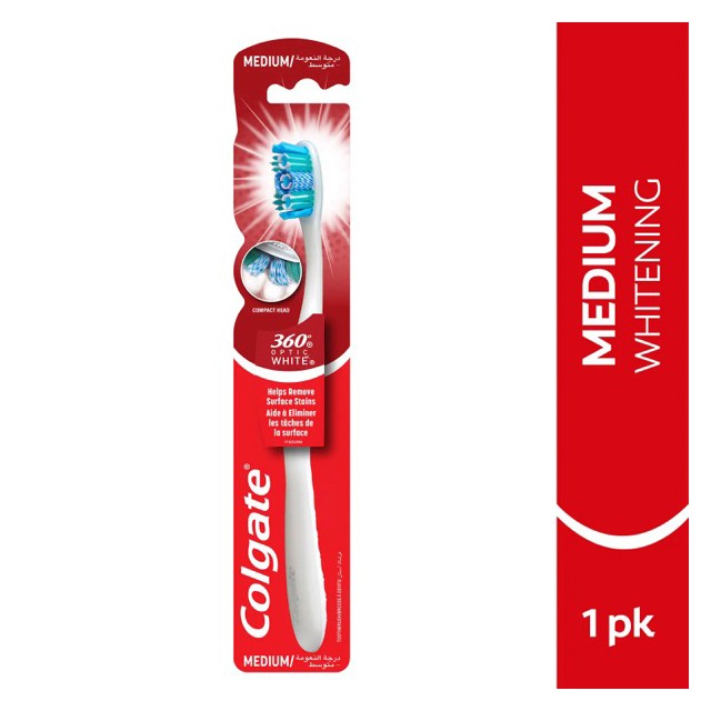 Colgate 360 Optic White Toothbrush Soft 1+1 Free