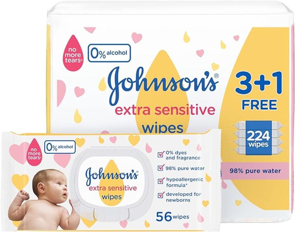 J.S B EXTRA SENSITIVE WIPES 3+1 FREE