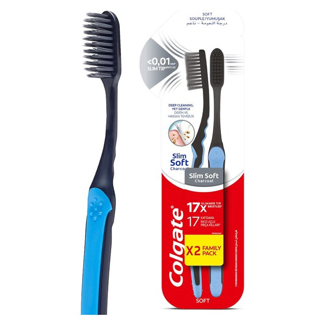 Colgate Slim Soft Toothbrush 1+1 Pack