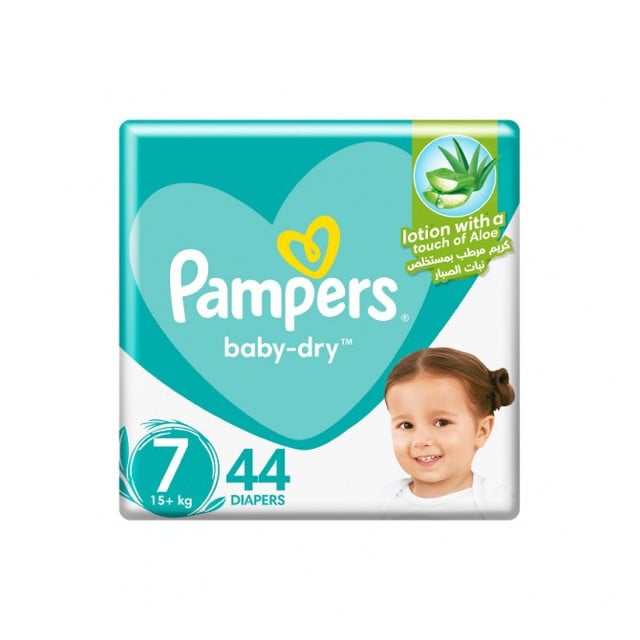 Pampers Baby-Dry Diapers Size 7 15+kg Pack 2*44