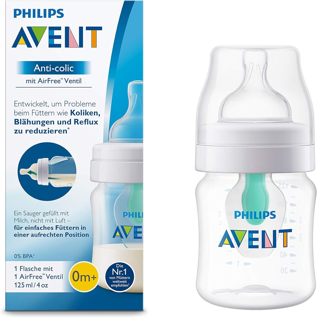 Philips Avent Anti-Colic Bottle with AirFree Vent 125ml x1