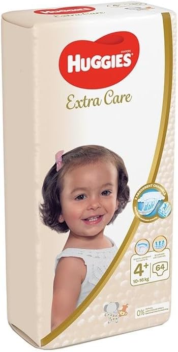 Huggies Extra Care Diapers Size 4+ Pack 2*64