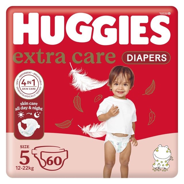 Huggies Extra Care Diapers Size 5 Jumbo Pack 2*60