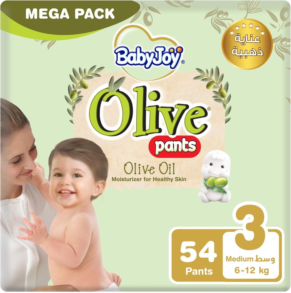 BabyJoy Olive Pants Size 3 6-11kg Triple Pack 3*54