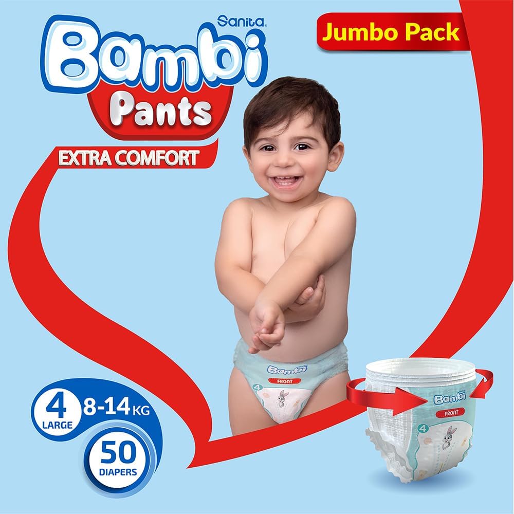 Bambi Pants Size 4 9-14kg Mega Pack 3*50