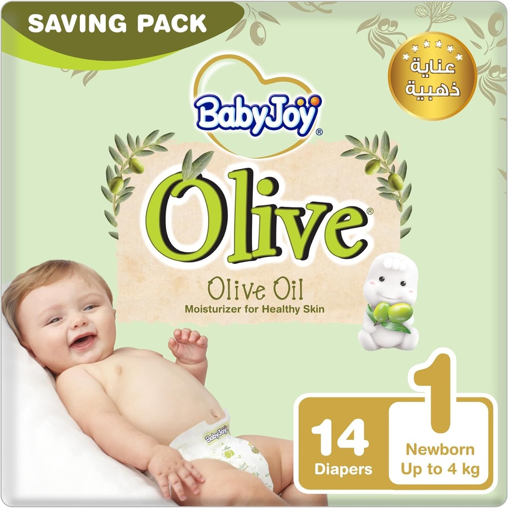 BabyJoy Olive Diapers Size 1 8-14kg Pack 8*14