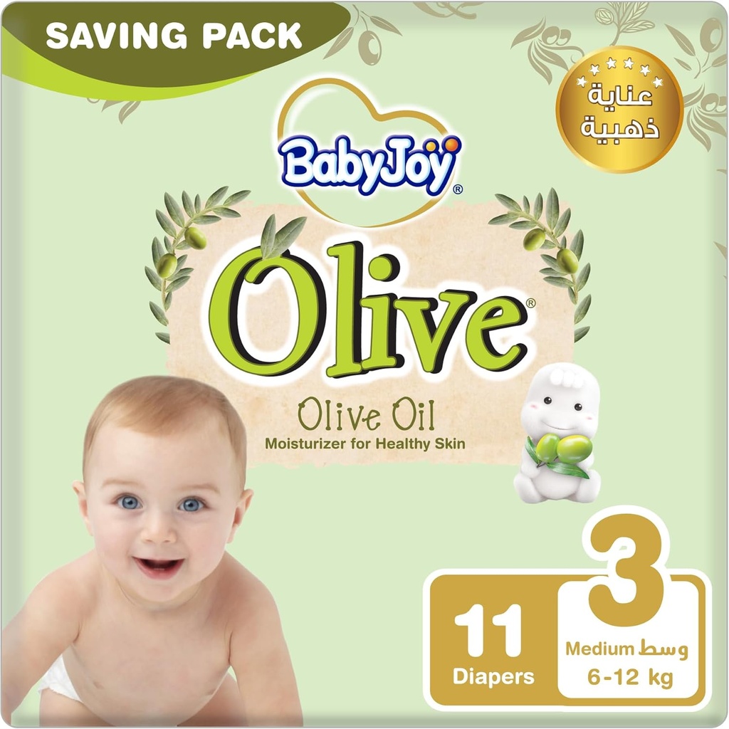 BabyJoy Olive Diapers Size 3 8-11kg Pack 8*11