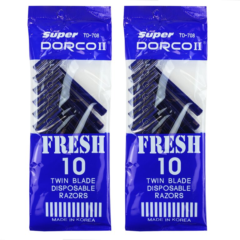 Dorco Long Handle Razor 10+10 pcs