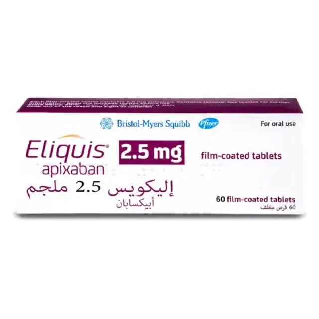 Eliquis 2.5mg Tablets 60