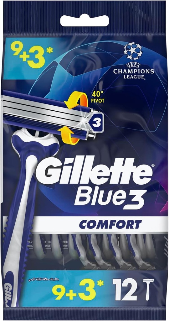 Gillette Blue 3 Comfort Razors 12 pcs