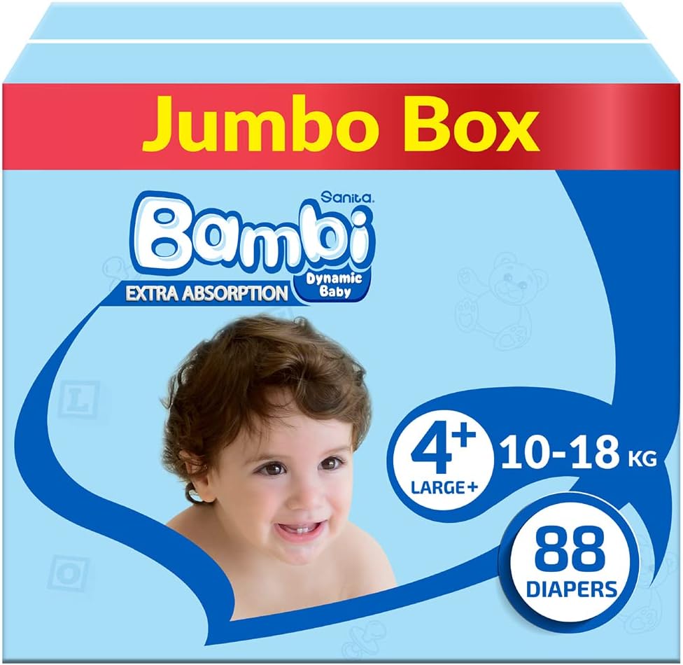 Sanita Bambi Diapers Size 4+ Box 88