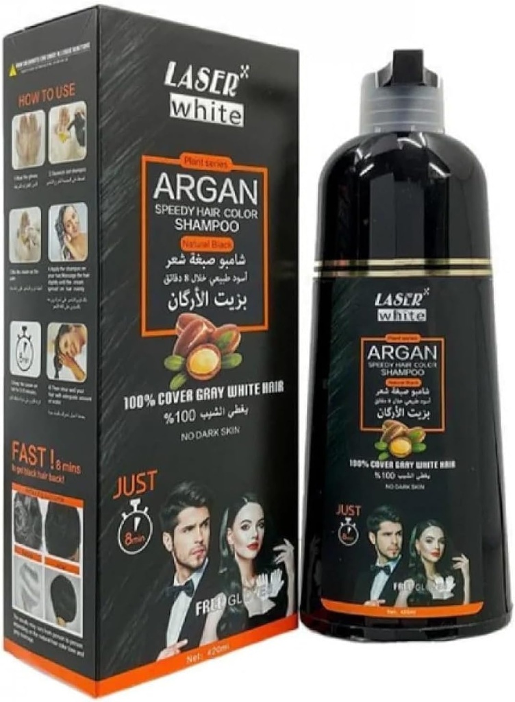 Laser White Argan Shampoo Black 420ml