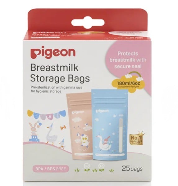 Pigeon Breastmilk Storage Bags 180ml 25 Bags