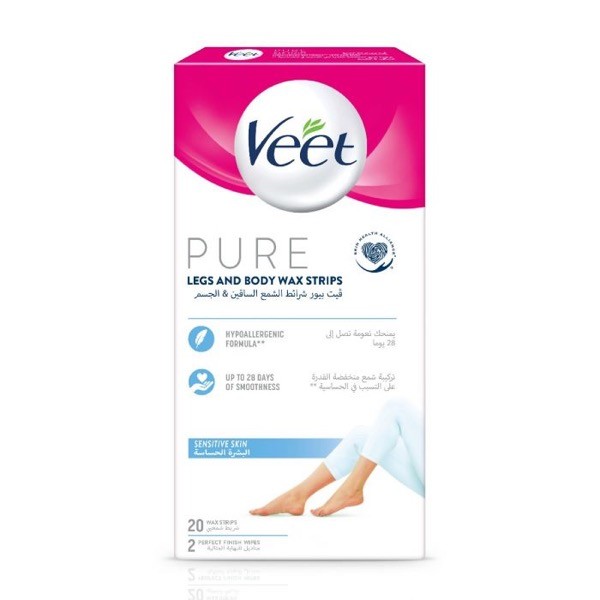 Veet Pure Legs Body Wax 20 Strips