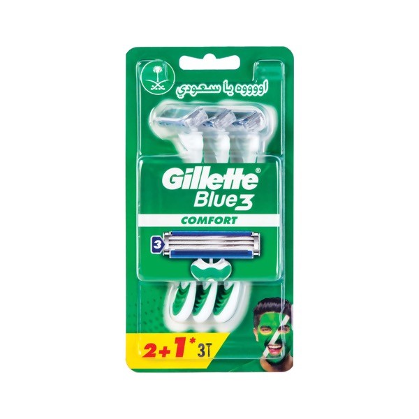 Gillette Blue3 Comfort Disposable Razors 2+1 Pack