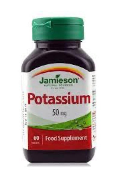 Jamieson Potassium 50mg Tablets 60