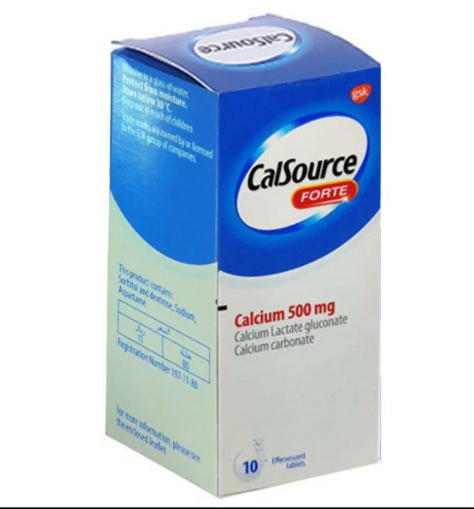 Calsource Forte 1000mg Effervescent Tablets 10