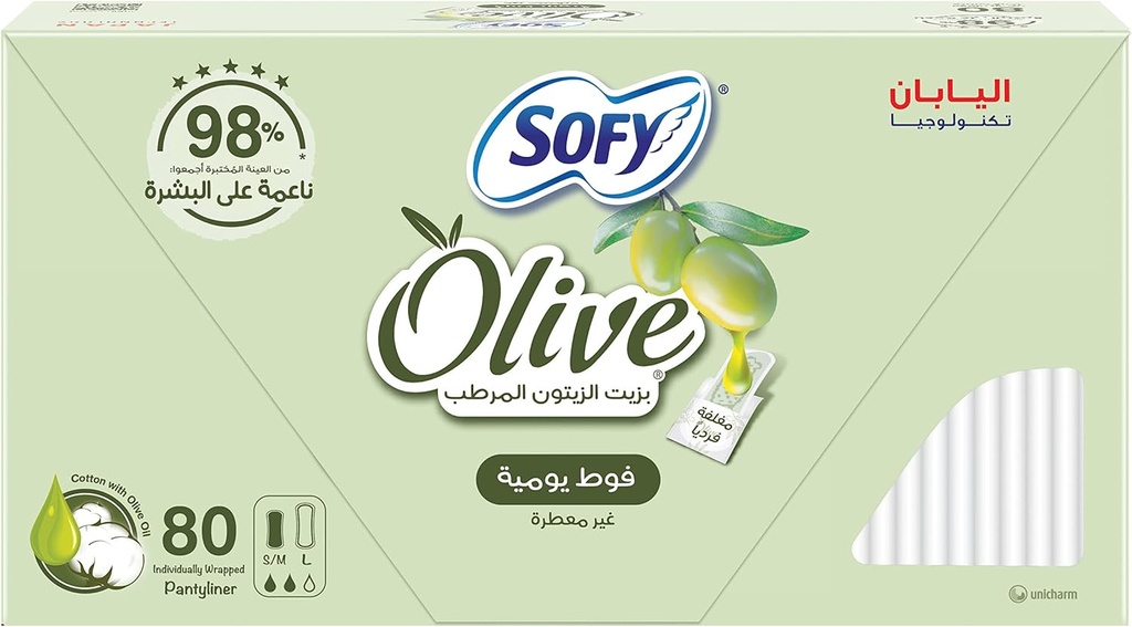 Sofy Pantyliner Olive Regular 80 pcs