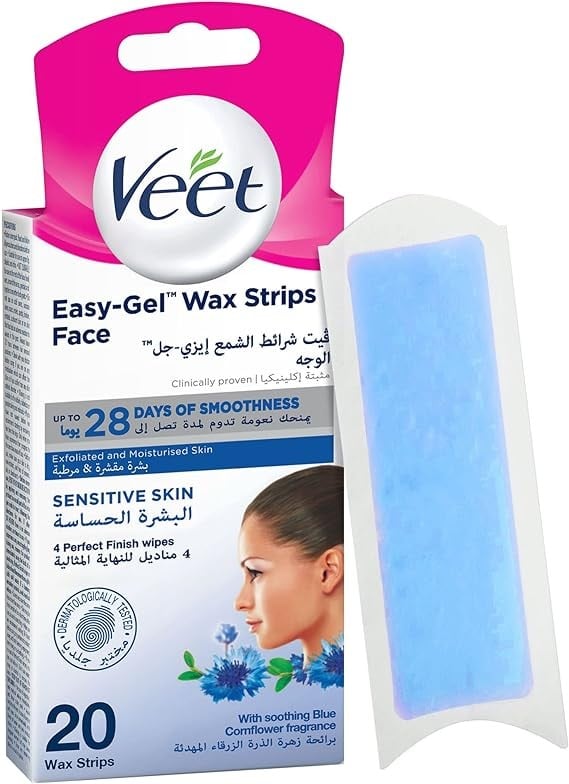 Veet Mini Wax Strips Face Normal 20 Strips