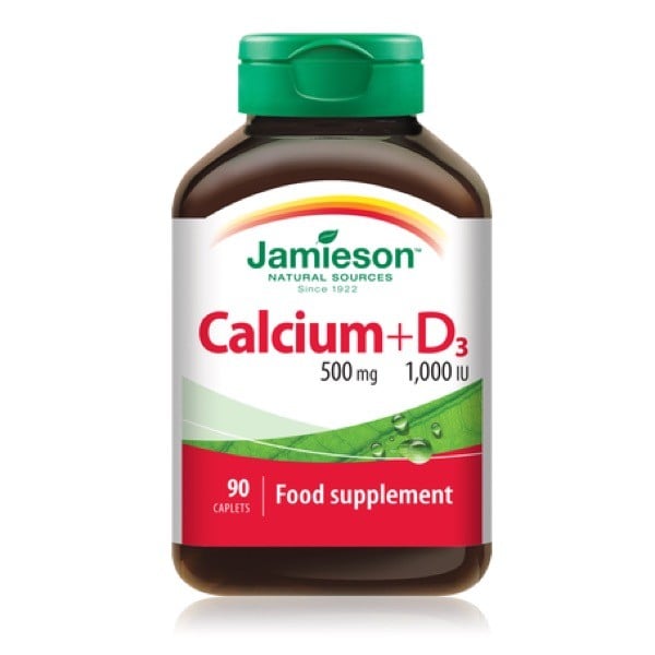 Jamieson Ca 500mg + D3 1000iu Tablets 90