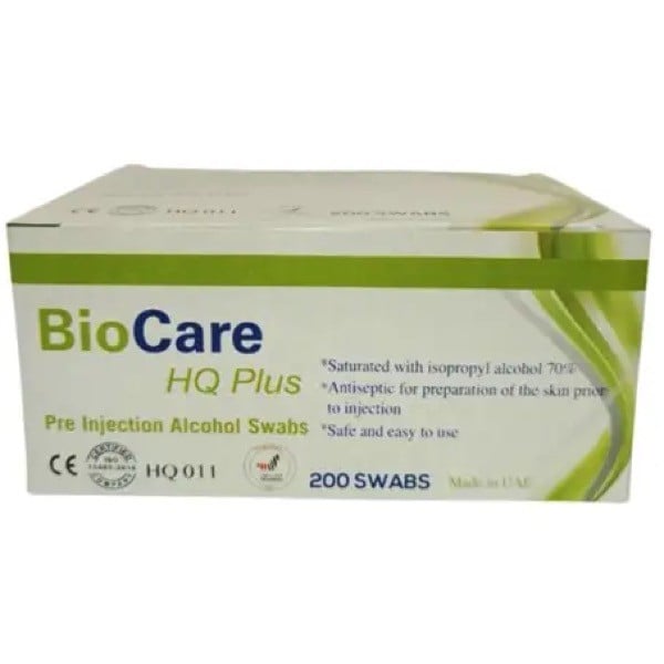 Bio Care HQ Plus Alcohol Swabs 200 swabs