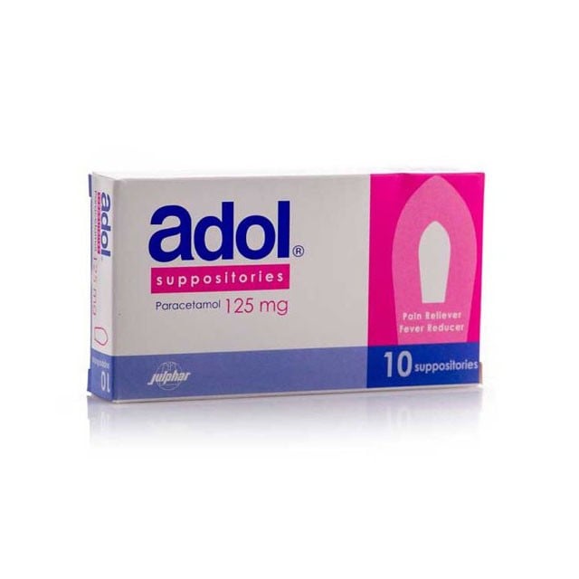 Adol Suppositories 125mg 10 Suppositories