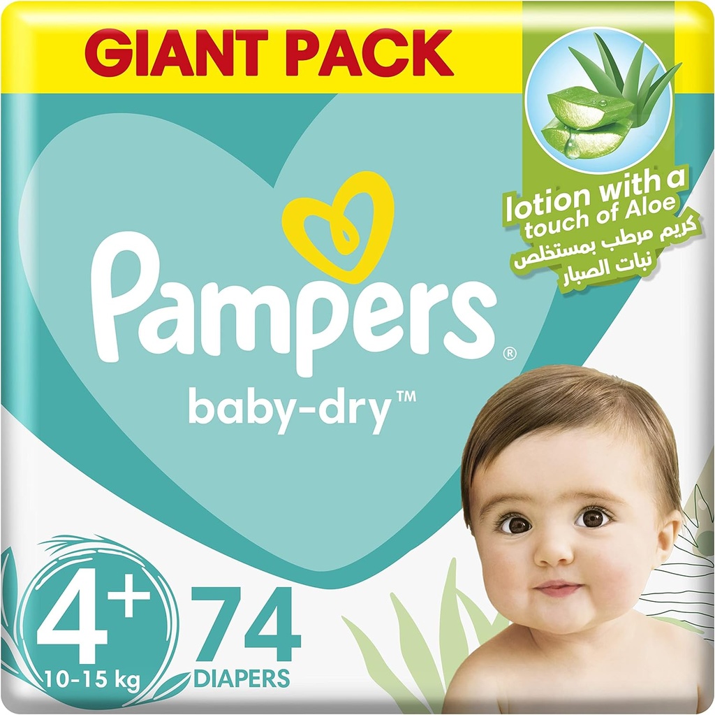 Pampers Diapers Size 4+ Large Mega Pack 2*74