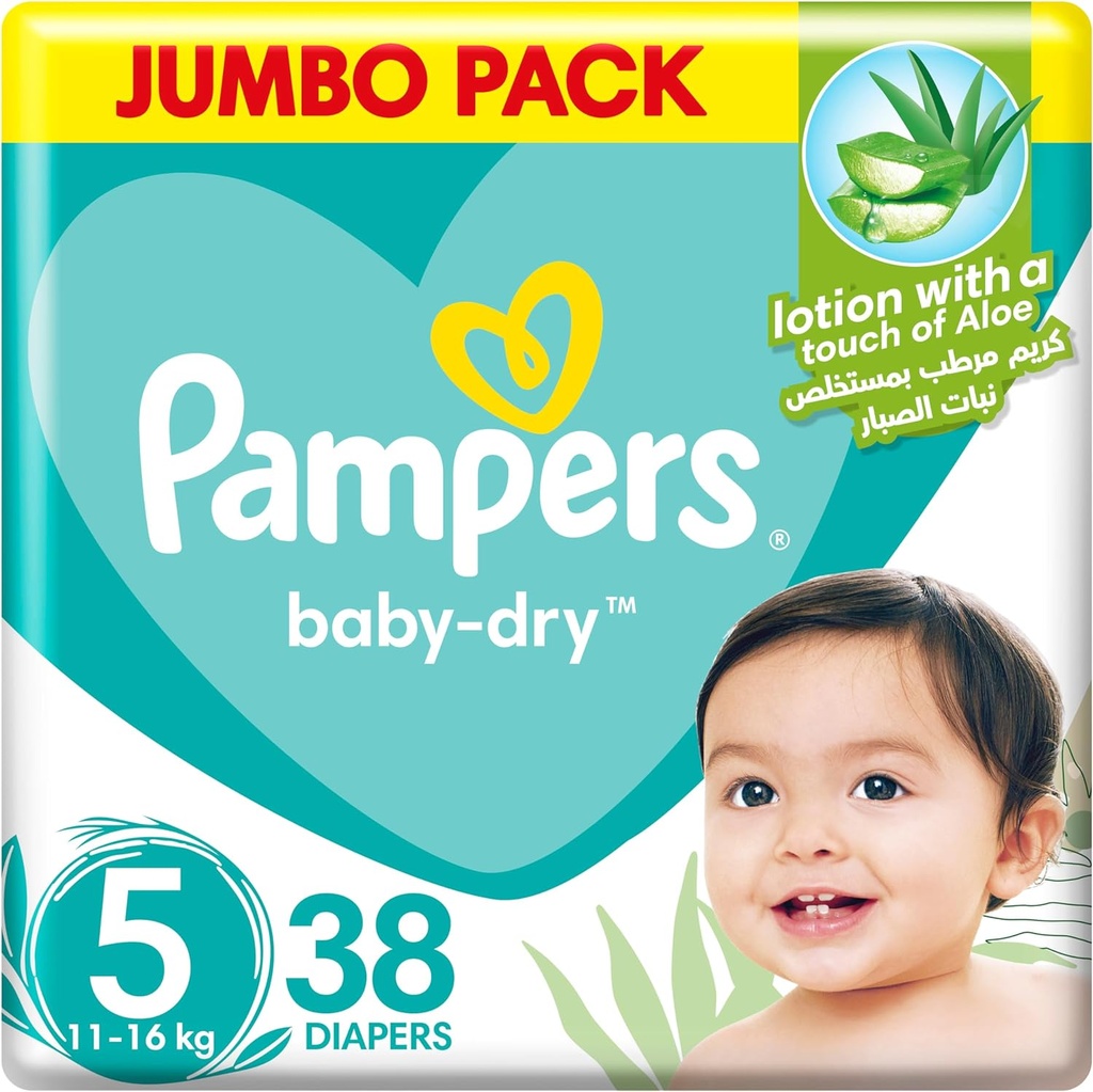 Pampers Diapers Size 5 Junior Value Pack 3*38