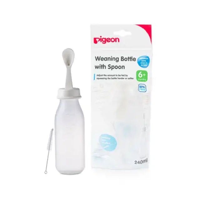 Pigeon Weaning Bottle & Spoon 240ml