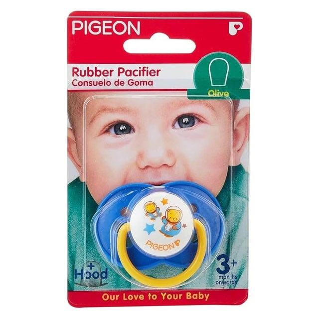 Pigeon Rubber Pacifier Olive Blue N859