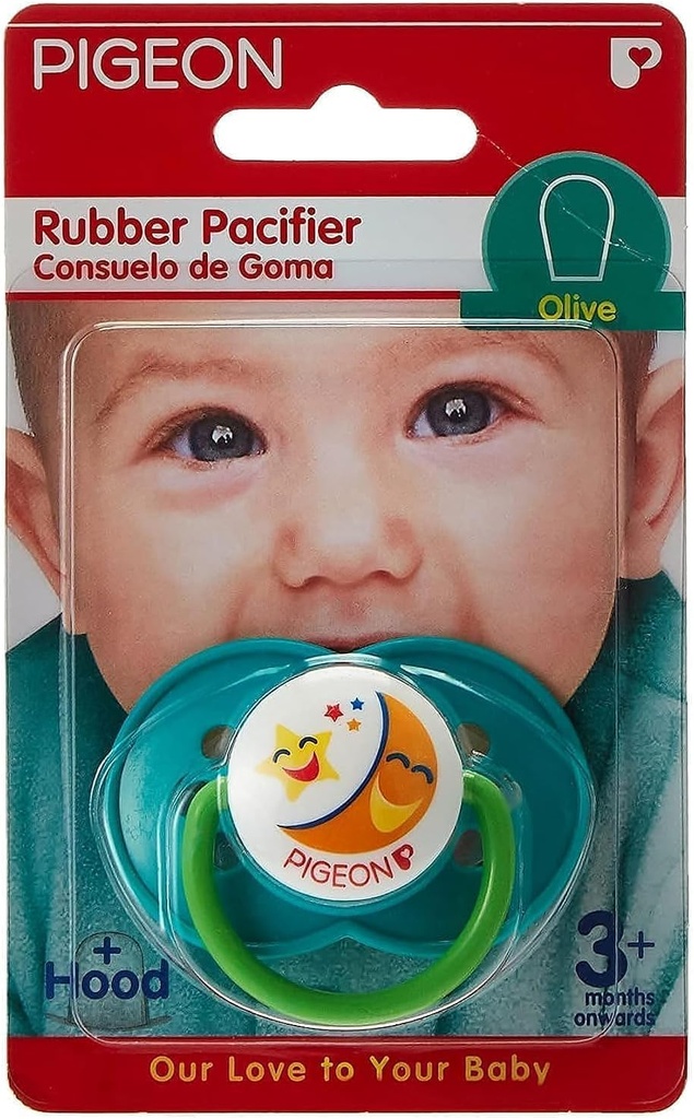 Pigeon Rubber Pacifier Olive Green N861