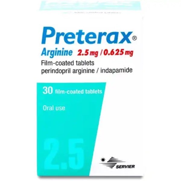 Preterax 2.5mg/0.625mg Tablets 30